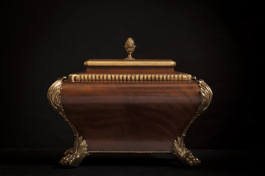 Maitland Smith Mahogany Sarcophagus Form