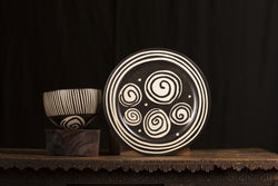 Ken Edwards Spiral Platter and Bowl