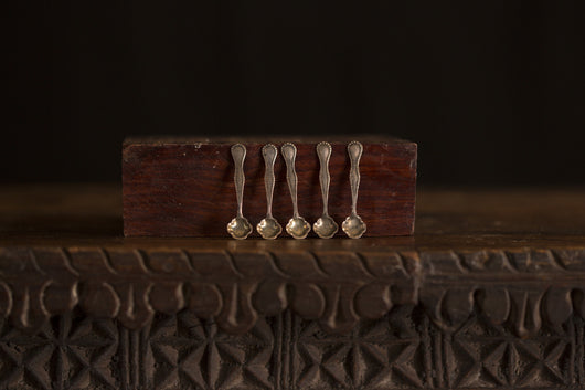 Sterling Silver Tiny Salt Spoons (5)
