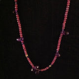 Ruby and Amethyst Teardrops Gold Closure