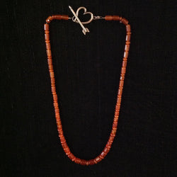 Carnelian Heart and Arrow Necklace