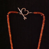 Carnelian Heart and Arrow Necklace