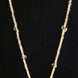 Citrine Nuggets Grey Diamond Necklace