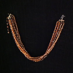 Glass Faceted Beads Amber Orange Brown