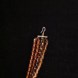 Glass Faceted Beads Amber Orange Brown