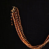 Glass Faceted Beads Amber Orange Brown