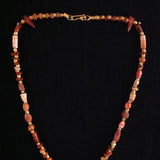Carnelian and Roman Glass 24k Beads
