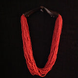 Red Coral Necklace Horn Closure