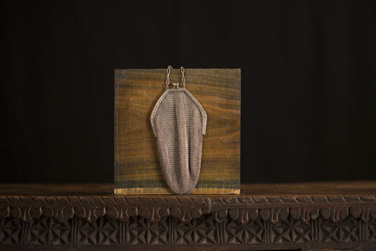 Vintage Sterling Silver Purse Angular Top