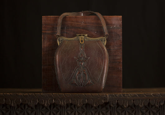Art Nouveau Tooled Leather Purse