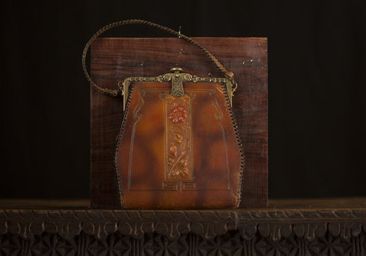Art Nouveau Tooled Leather Purse