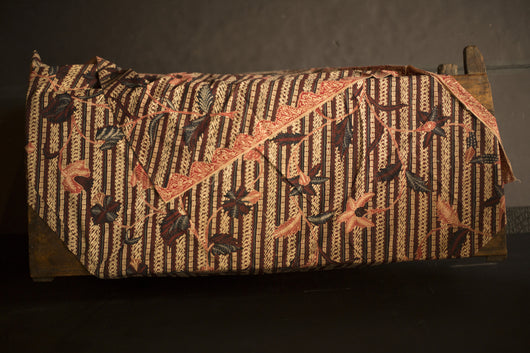 Vintage Cotton Batik Sari Fabric