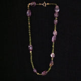 Amethyst Oval and Peridot Necklace