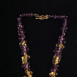 Amethyst Nuggets and Pears with Citrine Necklace