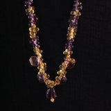 Amethyst Nuggets and Pears with Citrine Necklace