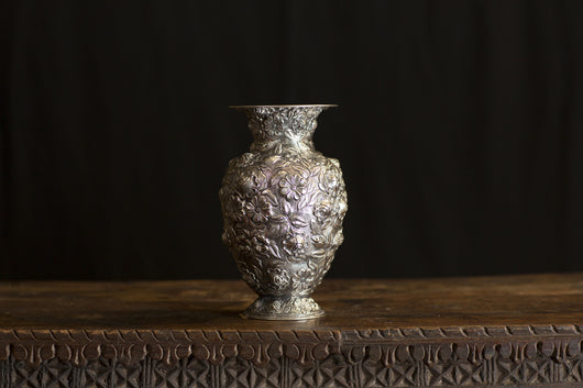 Sterling Silver Repousse Vase