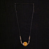 Sterling and Amber Trade Bead Necklace