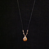 Sterling and Amber Trade Bead Necklace