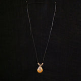 Sterling and Amber Trade Bead Necklace