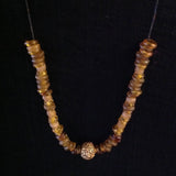 African Beads Sterling 24k Gold Bead Necklace