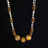 African Glass Trade Beads Bone Necklace