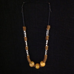 African Glass Trade Beads Bone Necklace