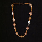 Murano Glass Beads Spotted Bone Amber Glass