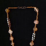 Murano Glass Beads Spotted Bone Amber Glass
