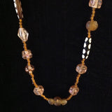 Murano Glass Beads Spotted Bone Amber Glass