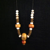 African Trade Bead Necklace Copal