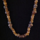 African Trade Bead Necklace Amber Color