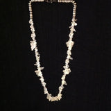 Sterling Crystal Flowers Chips Necklace