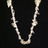 Sterling Crystal Flowers Chips Necklace