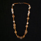 African Amber Colored Trade Bead Necklace