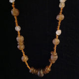African Amber Colored Trade Bead Necklace