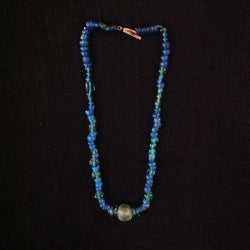 African Trade Beads Glass Blue Green
