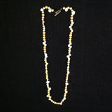 Gold and White Cultured Pearl Necklace