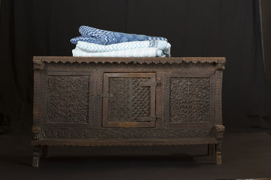 Vintage Carved Asian Cabinet