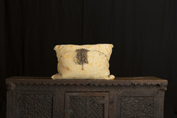 Antique Linen Hand Stamped Pillow