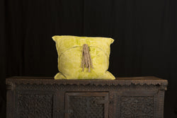 Antique Linen Hand Stamped Pillow