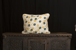 Antique Linen Hand Stamped Pillow
