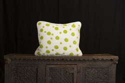 Antique Linen Hand Stamped Pillow