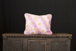 Antique Linen Hand Stamped Pillow