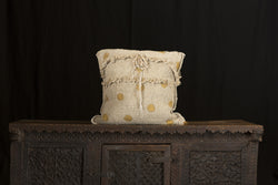 Antique Linen Hand Stamped Pillow