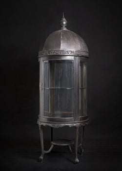 Antique Domed Glass Display Cabinet with Finial
