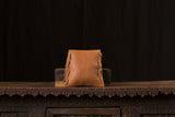 Small Light Brown Clutch Buffalo Leather