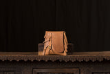 Small Light Brown Clutch Buffalo Leather