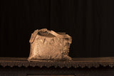 Bronze Metallic Leather Hobo Bag with Studs and African Trade Beads