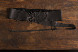 Black Leather Wrap Belt