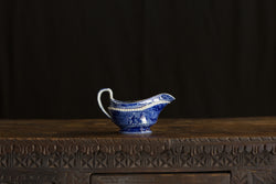 Staffordshire Blue Gravy with Molded Trim